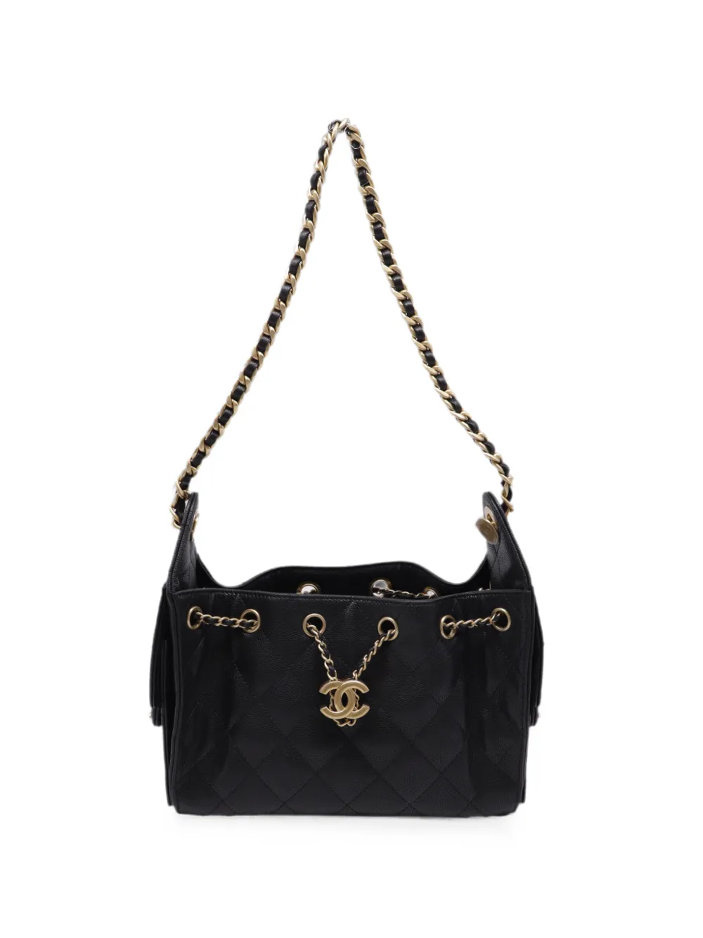 CHANEL Pre-Owned 2025 Caviar quilted mini handbag - Nero