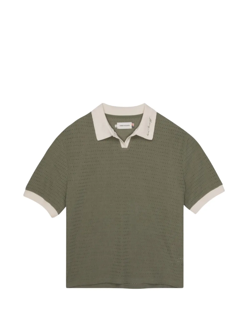 Honor The Gift colour-block pique polo shirt - Verde