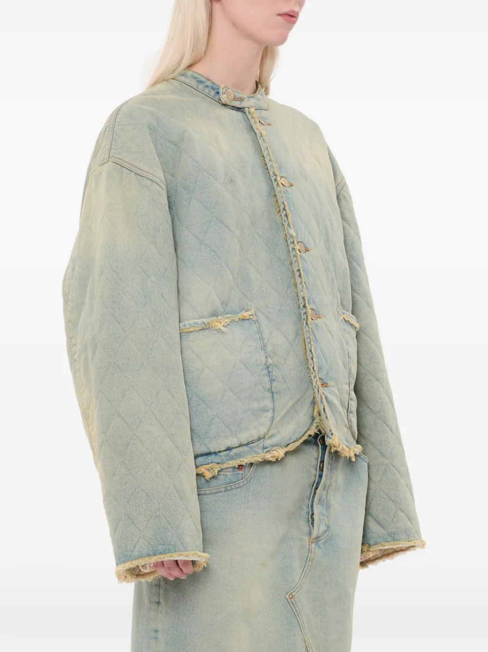 Magliano Gewatteerd jack met franje Blauw