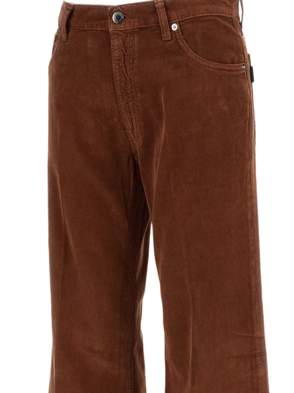 Haikure Ribfluwelen straight broek Bruin