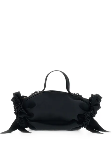 Simone Rocha beaded-rosette ribbon-detail clutch bag