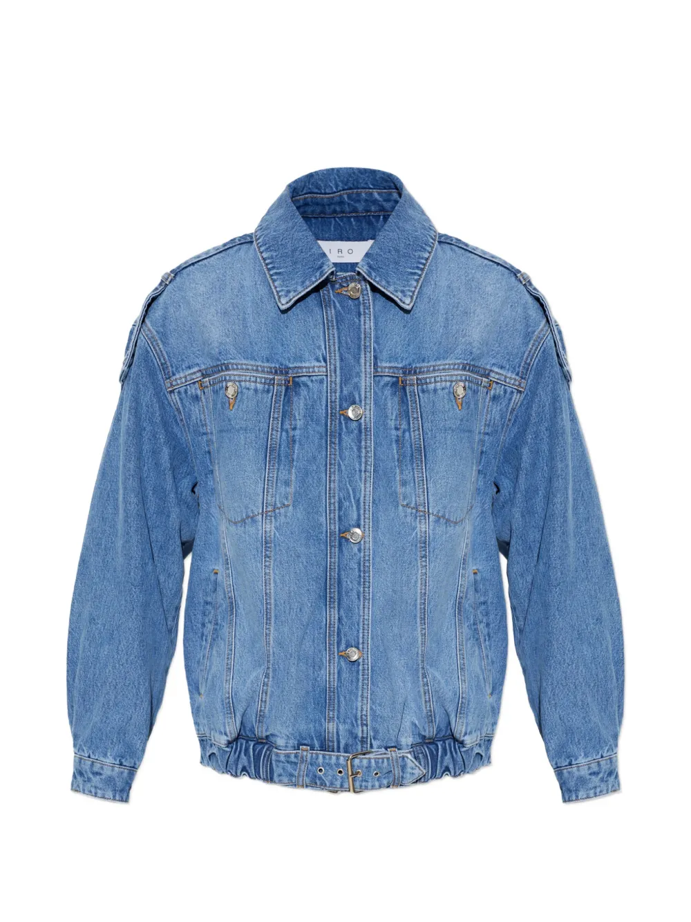 IRO Arcanes belted-hem denim jacket - Blu