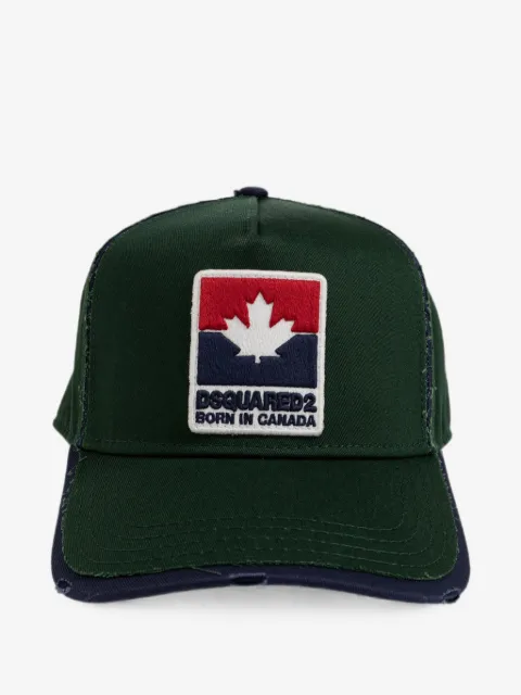 DSQUARED2 logo-patch distressed baseball cap