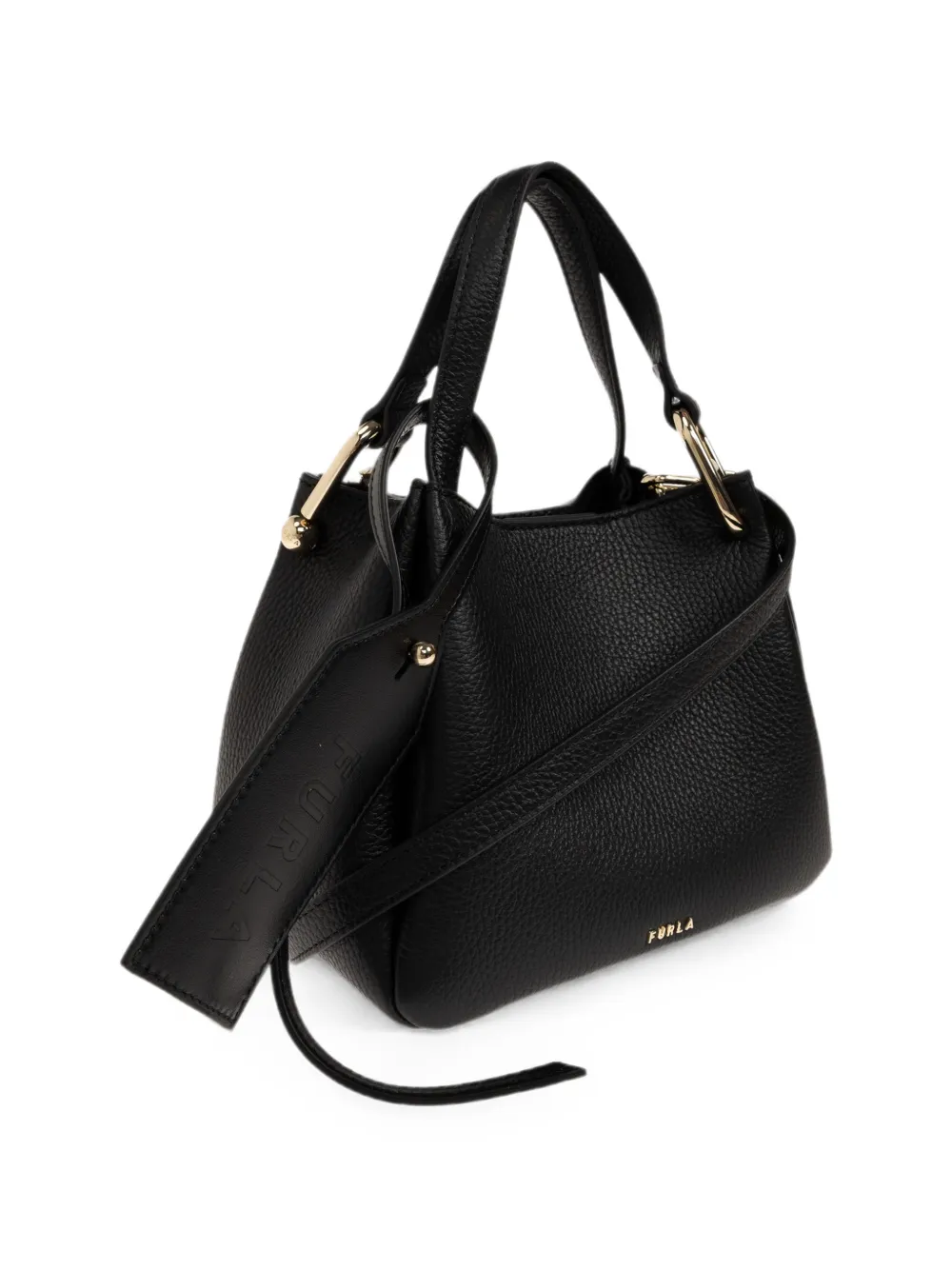 Furla Leren schoudertas Zwart