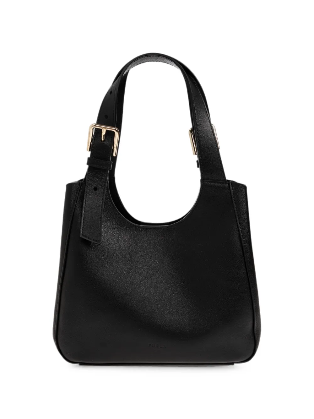 Furla small Dora buckle-detail leather tote bag - Nero