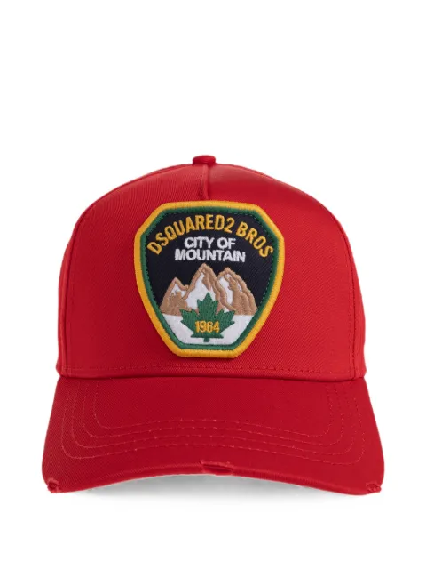 DSQUARED2 logo-patch distressed baseball cap