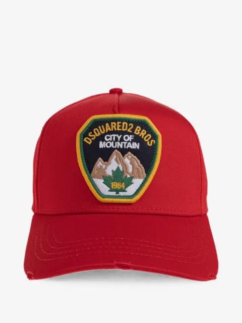 DSQUARED2 gorra de béisbol con efecto envejecido y parche del logo