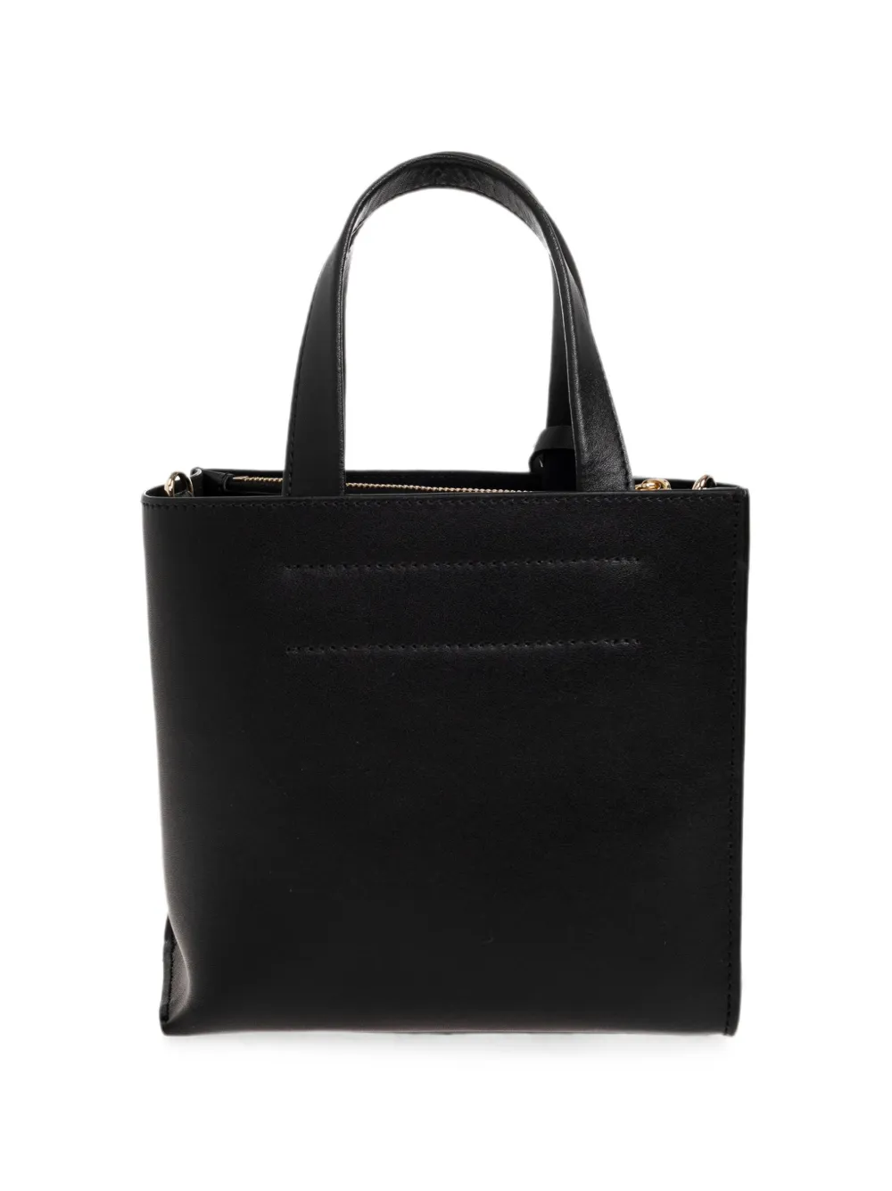 Furla Kleine Divide leren shopper met logoprint Zwart