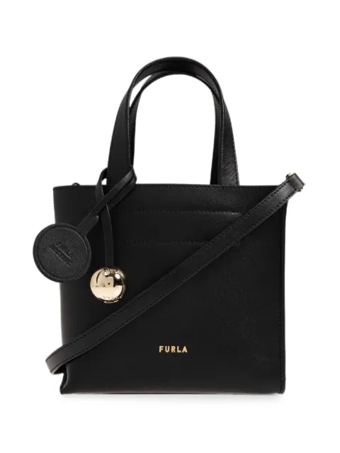 Furla mini Divide logo-lettering leather tote bag