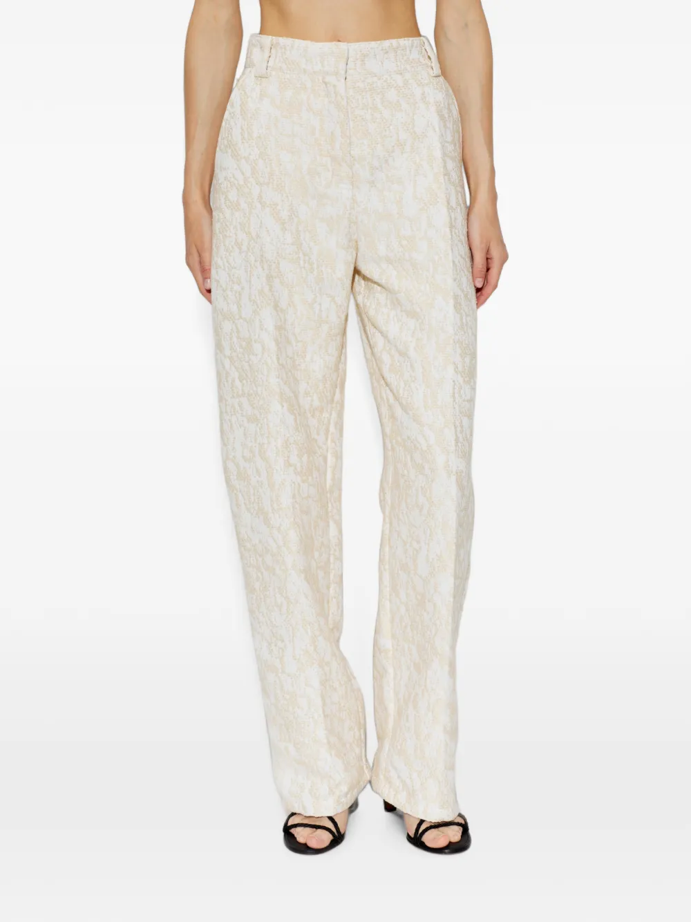 IRO textured-finish straight-leg trousers - Toni neutri