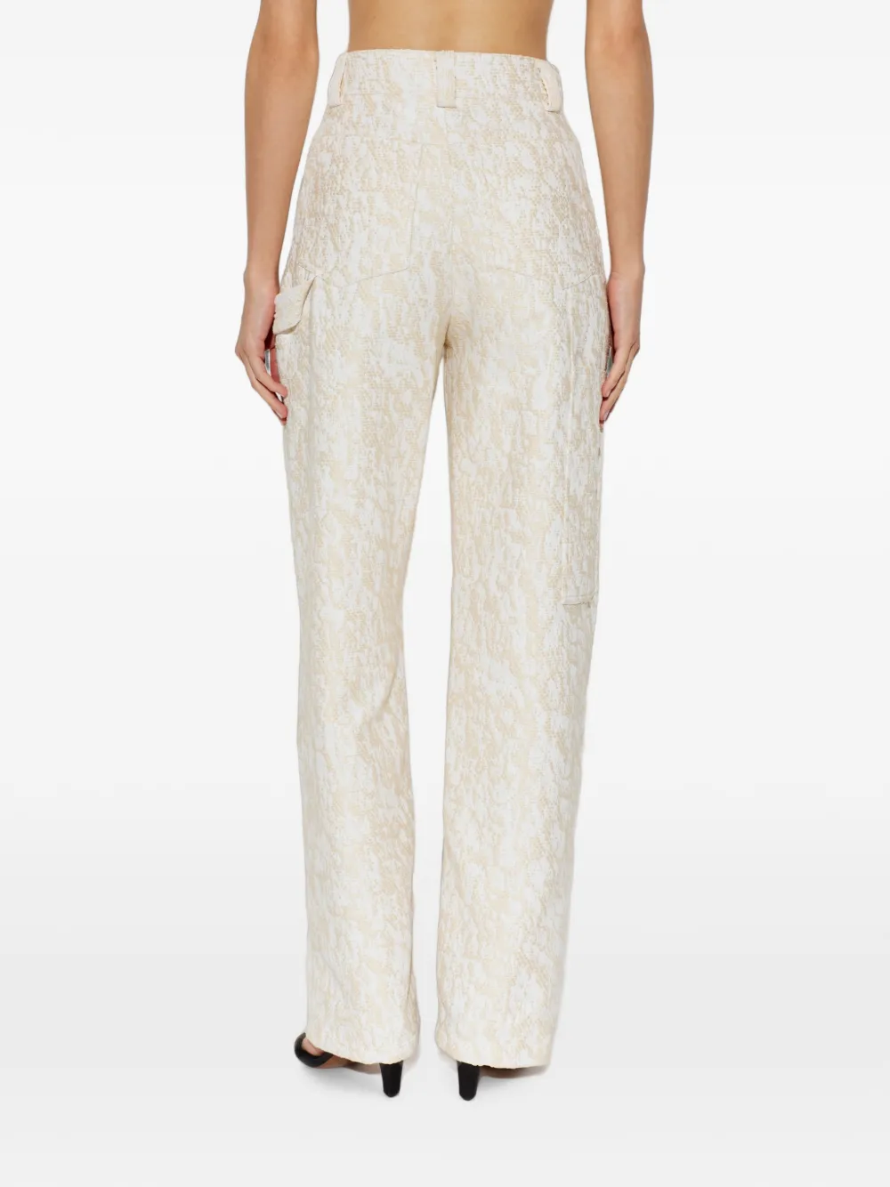 IRO Straight broek met textuur Beige