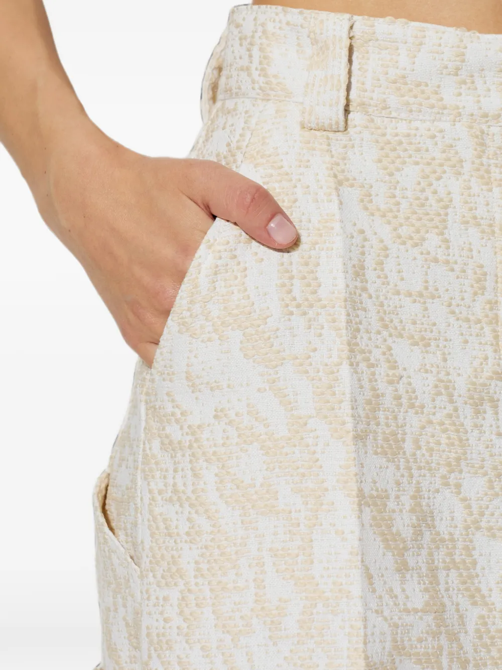 IRO Straight broek met textuur Beige
