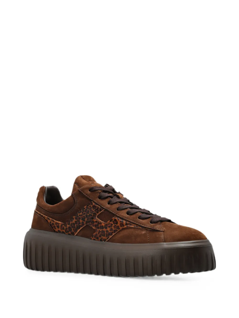 Hogan brown platform lace-up trainers Bruin