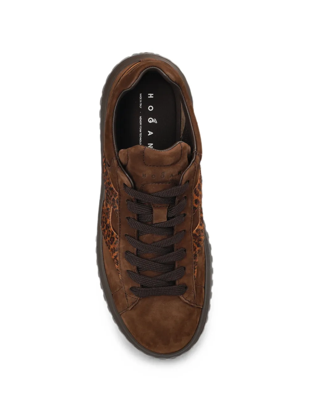 Hogan brown platform lace-up trainers Bruin