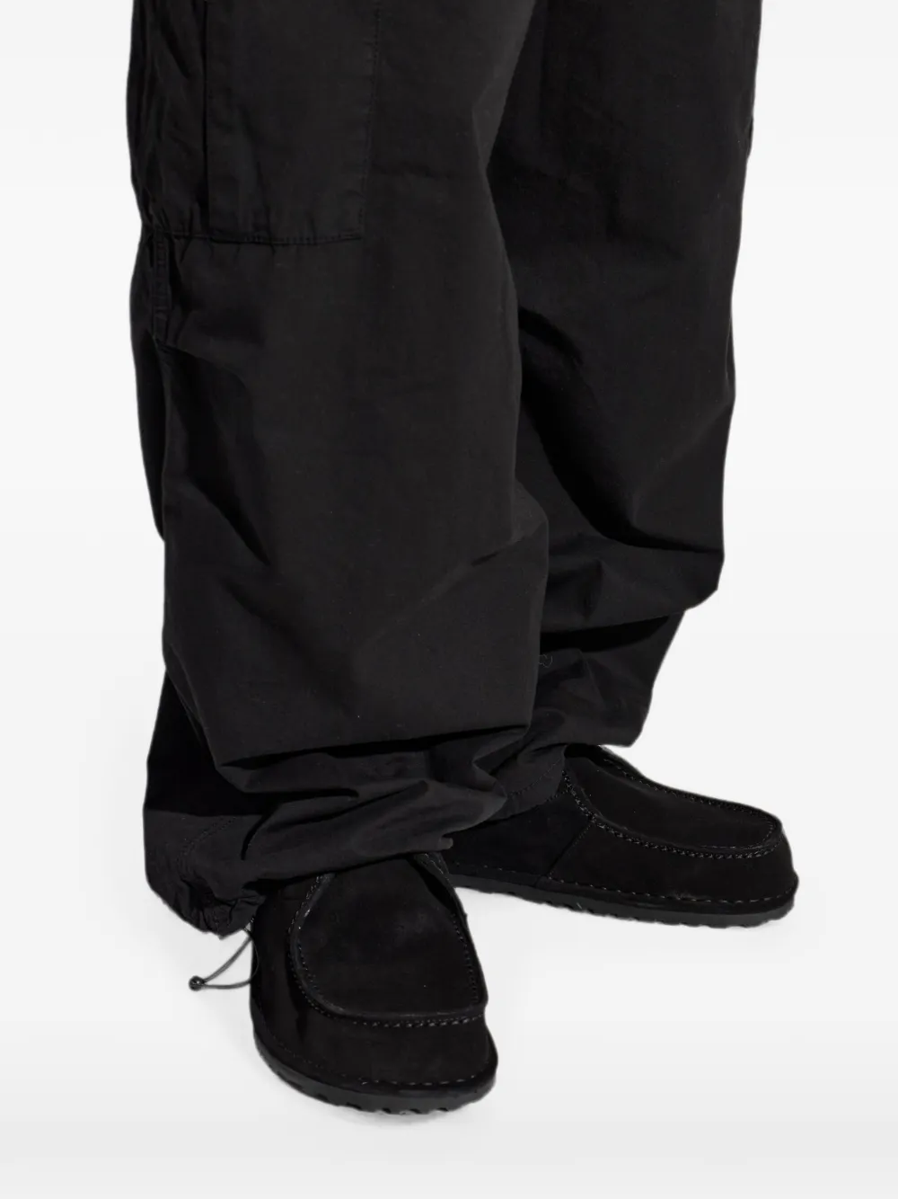 Birkenstock Suède loafers met veters Zwart