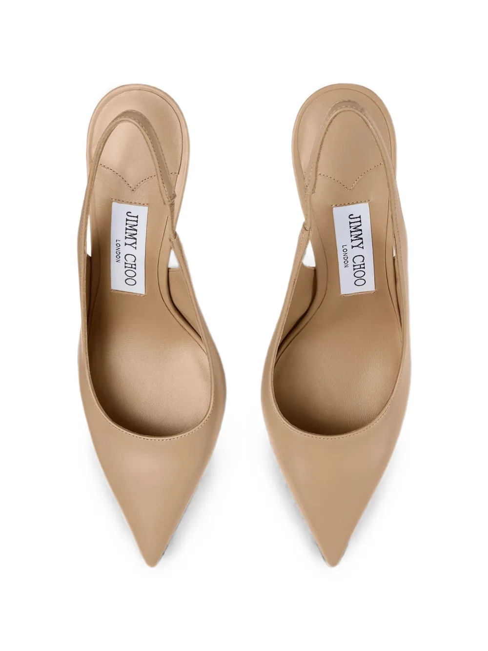 Jimmy Choo Love pointed-toe slingback pumps Beige
