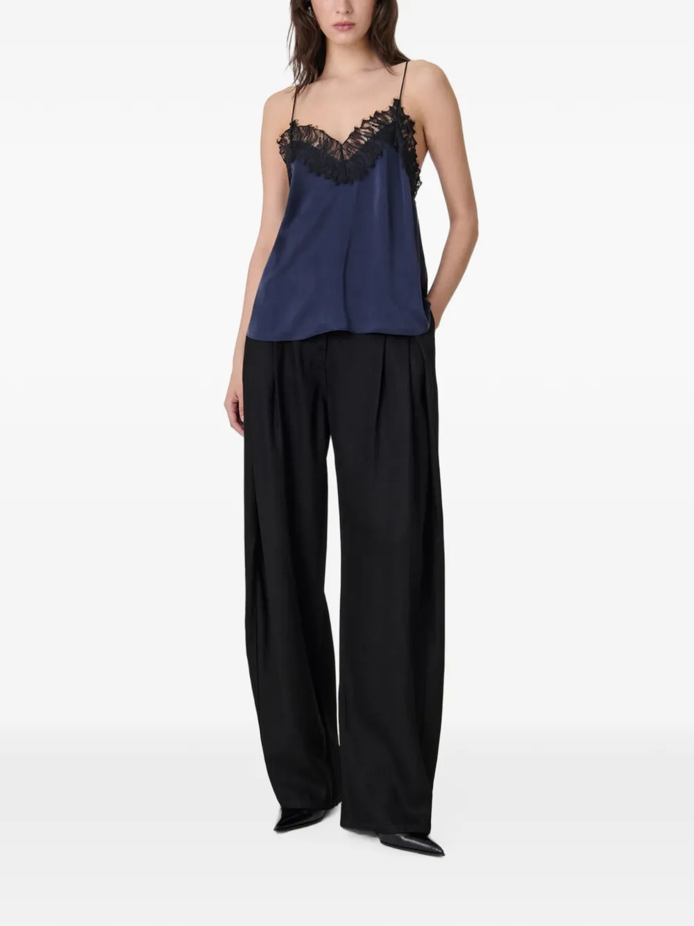 IRO Newin lace-trim blouse - Blu