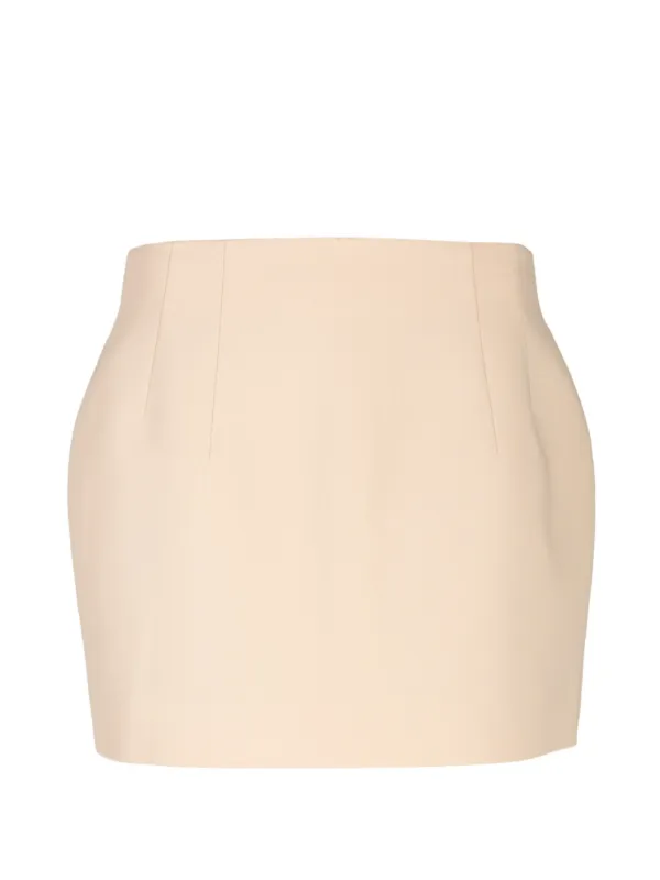 WARDROBE.NYC Dart-detail Mini Skirt in Neutrals