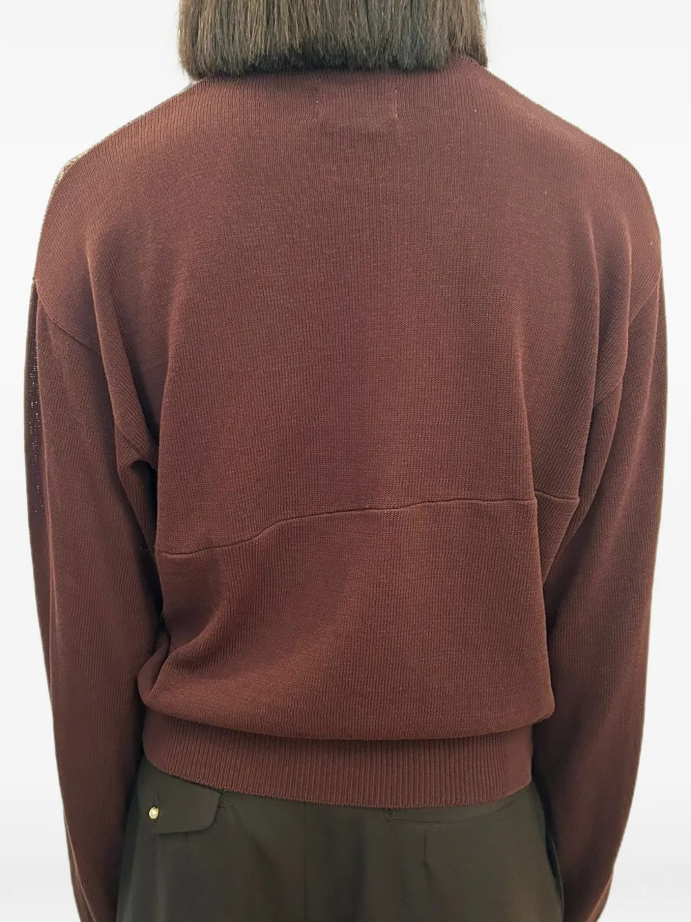 Magliano x 247 Uncle gerafelde trui met argyle-intarsia Bruin