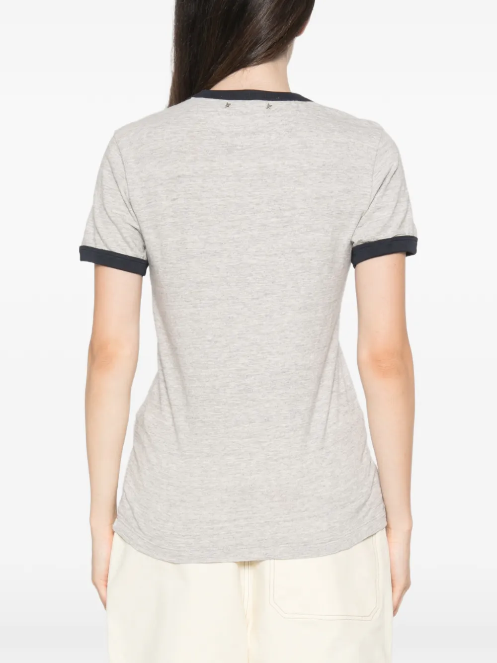 Golden Goose Katoenen T-shirt met ronde hals Grijs