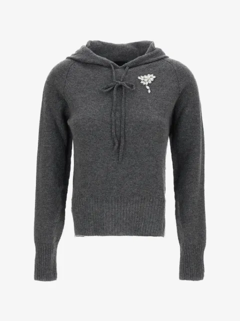 Simone Rocha hoodie à ornements en cachemire