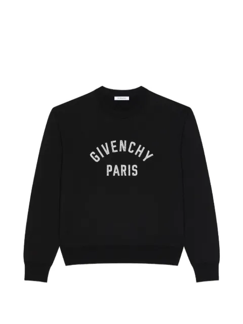 Givenchy sweater in knit with Paris pearl embroidery
