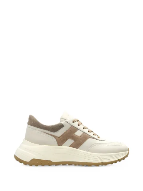 Hogan logo-patch suede-panel sneakers