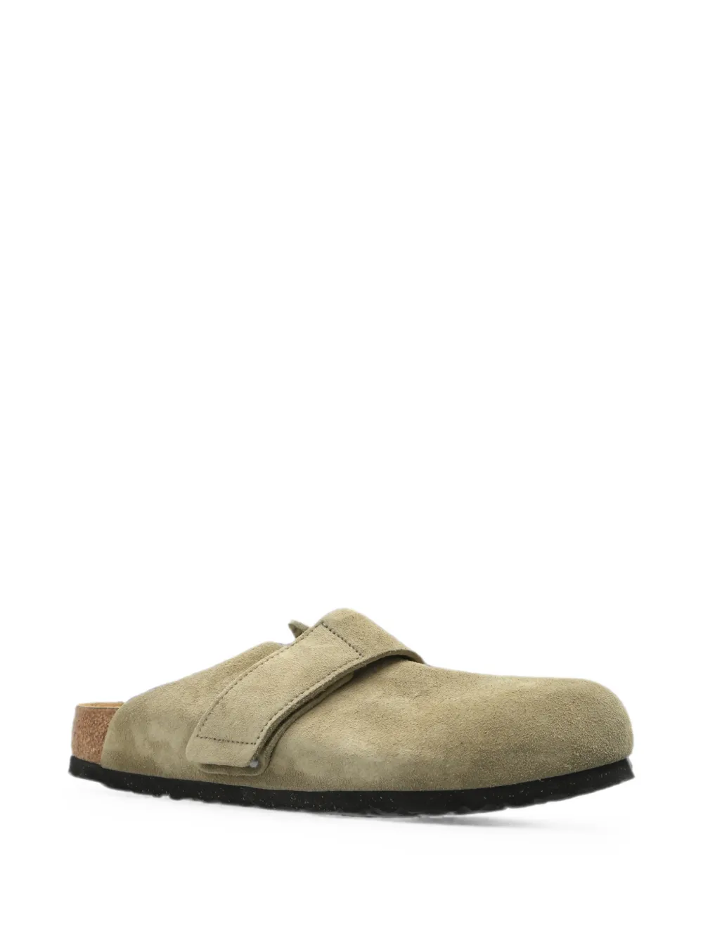 Birkenstock Loma suède muiltjes met klittenband Groen