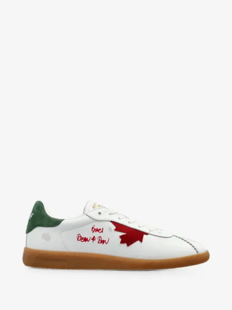 DSQUARED2 Rebels maple-leaf embroidered low-top sneakers