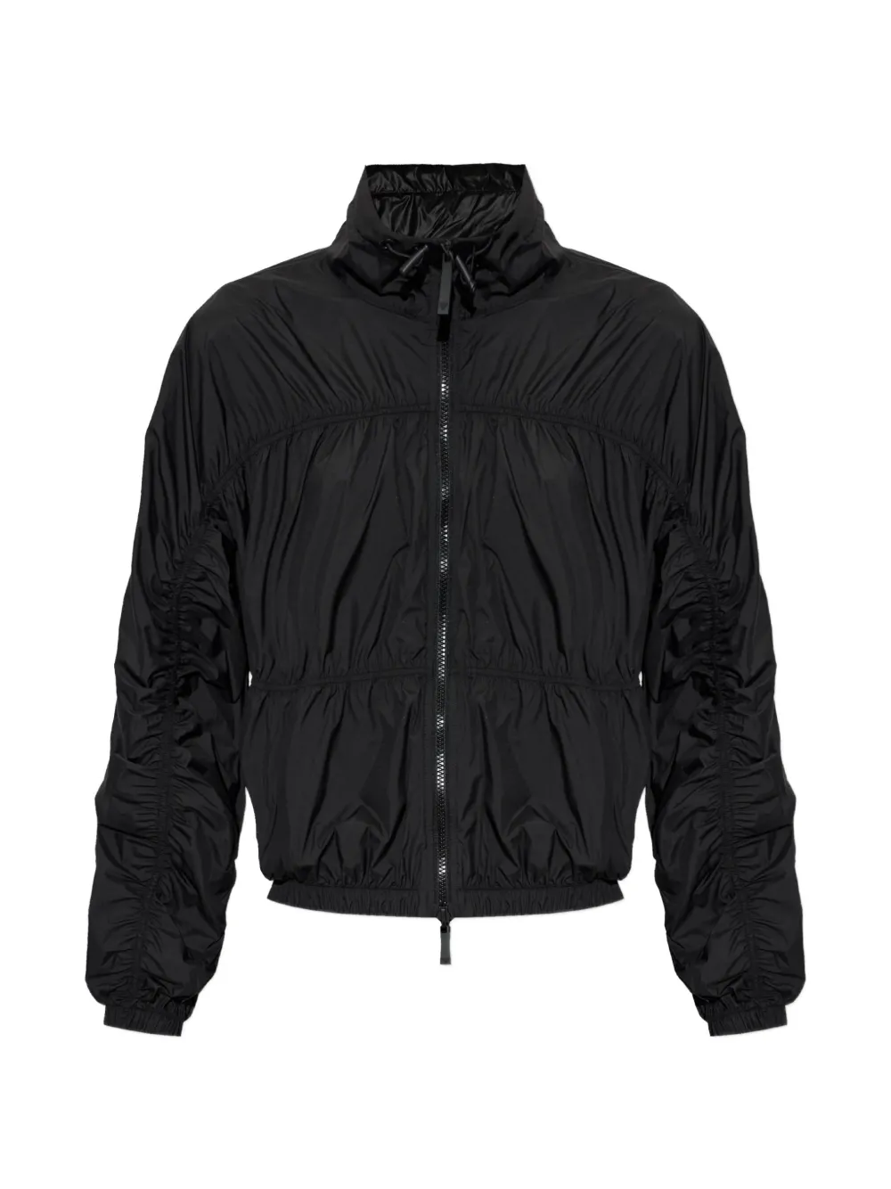 Emporio Armani Jack met ruches en rits Zwart