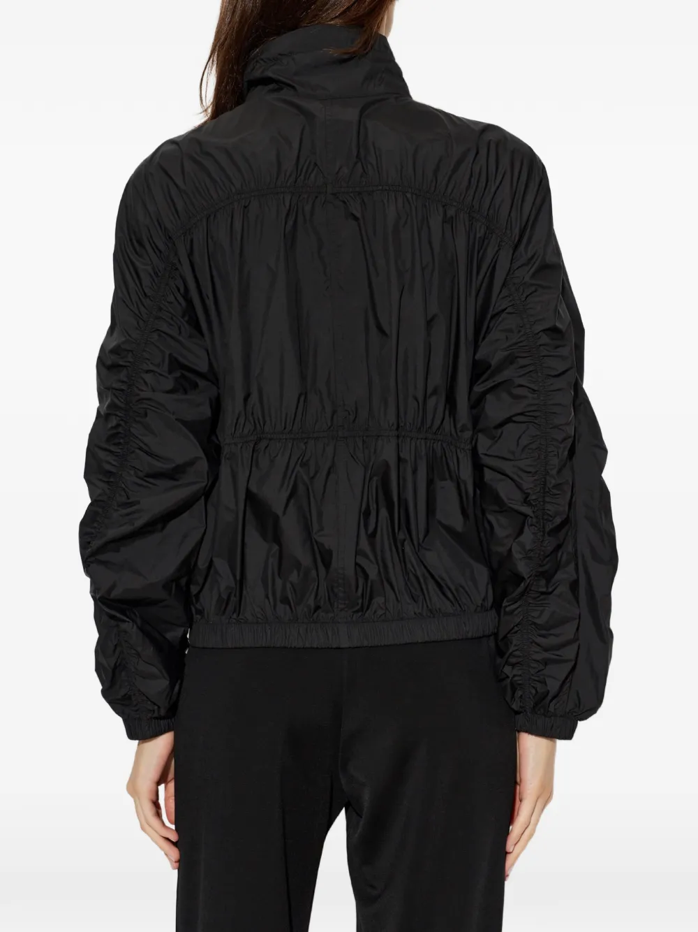 Emporio Armani Jack met ruches en rits Zwart