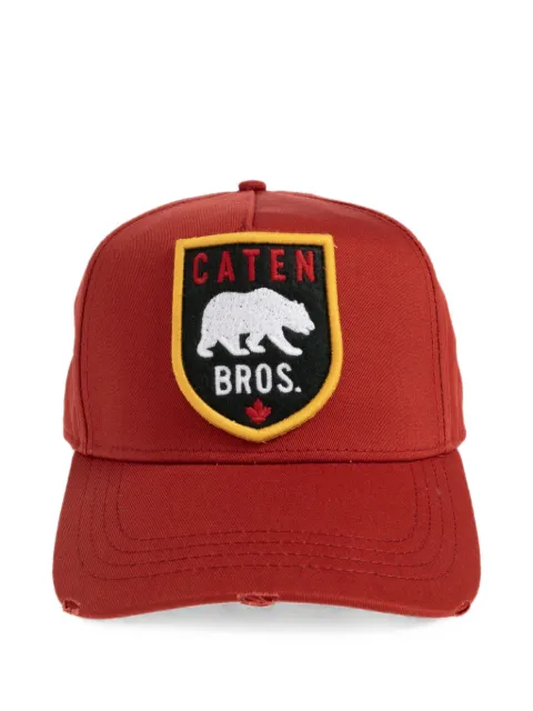 DSQUARED2 logo-patch distressed baseball cap