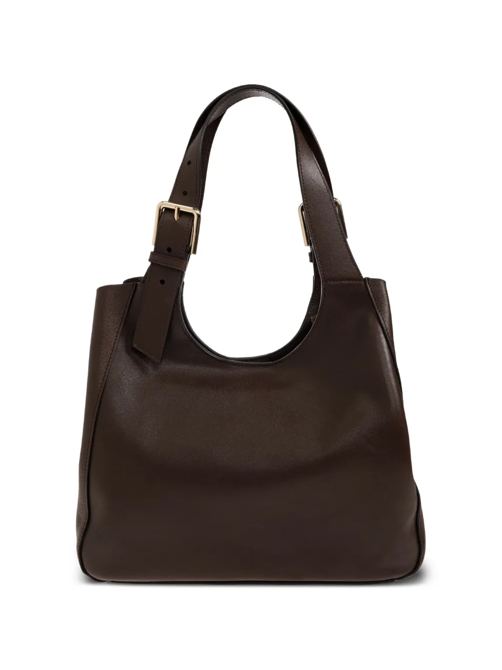 Furla buckle-detail leather tote bag - Brown