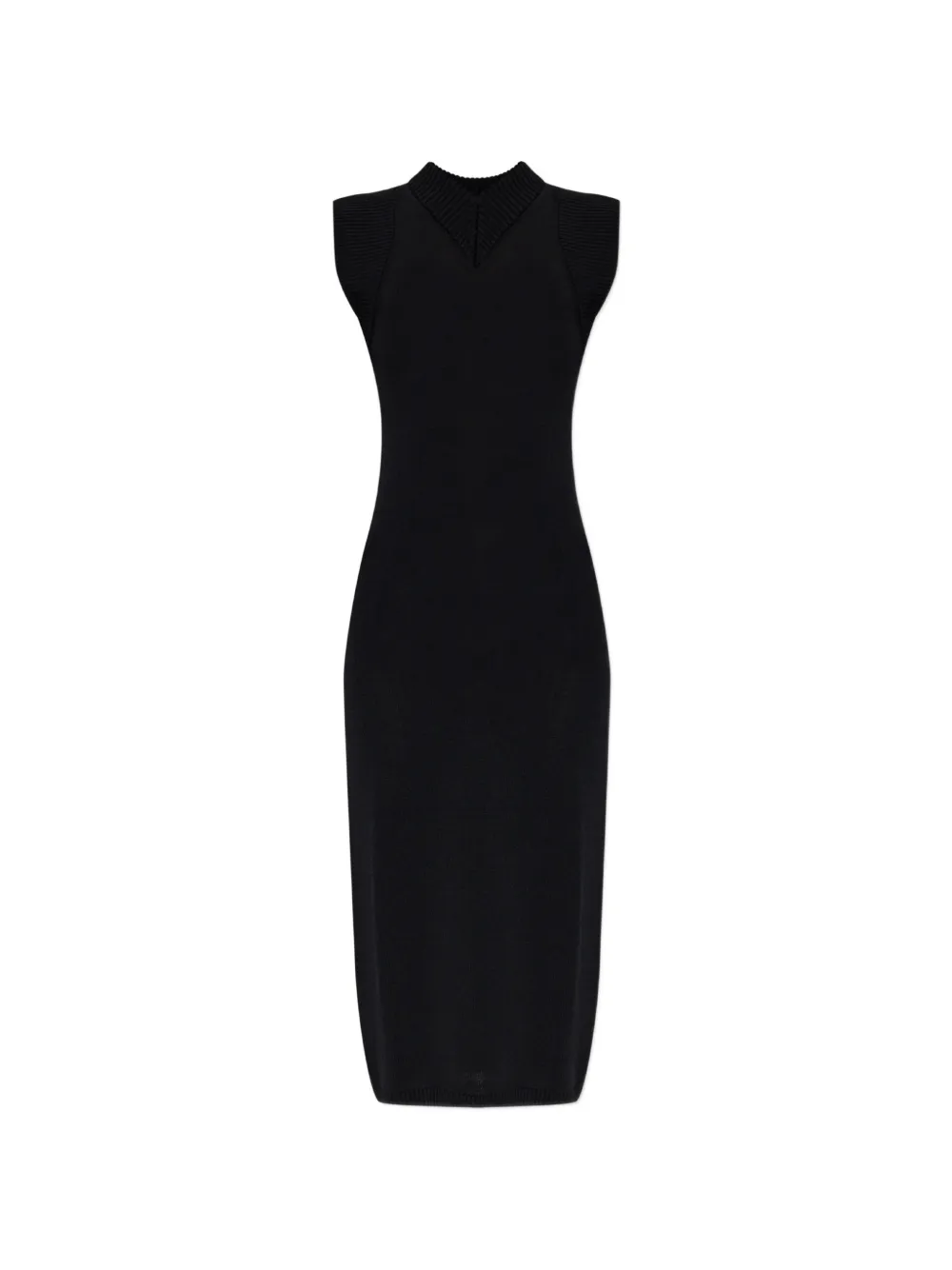 IRO ribbed-knit sleeveless midi dress - Nero