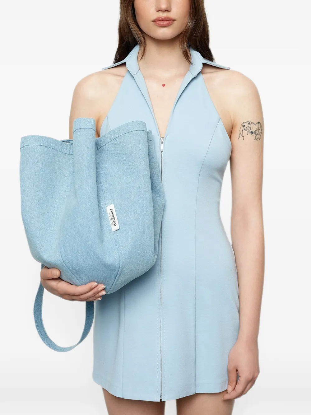 Ruslan Baginskiy Denim bucket-tas Blauw