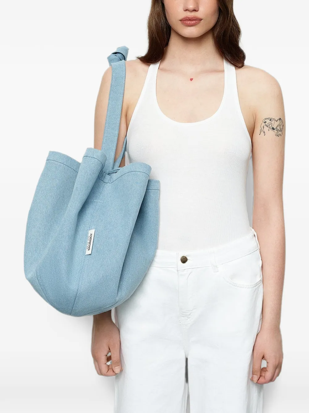 Ruslan Baginskiy Denim bucket-tas Blauw