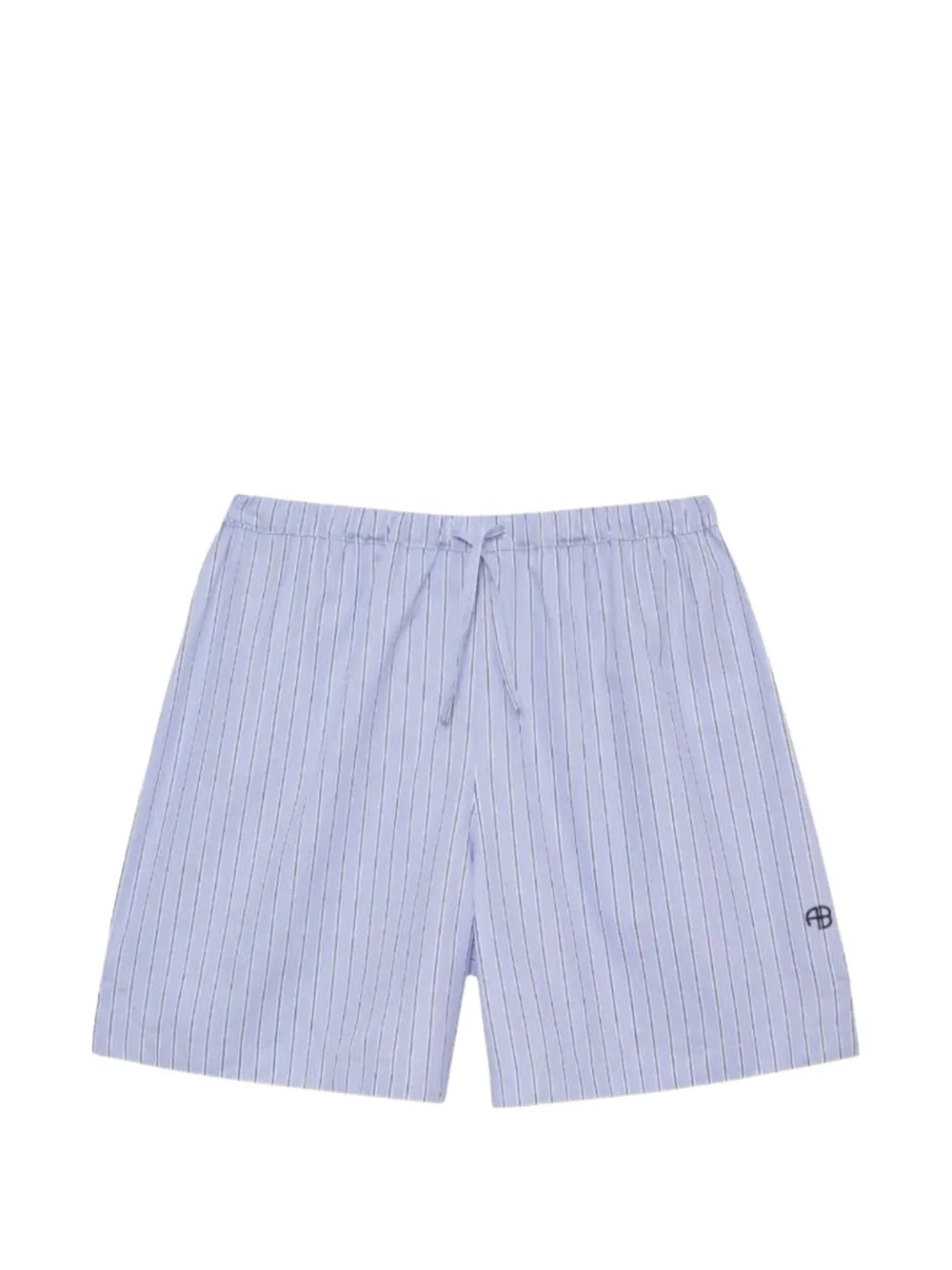ANINE BING Shorts gessati Ramy - Blu