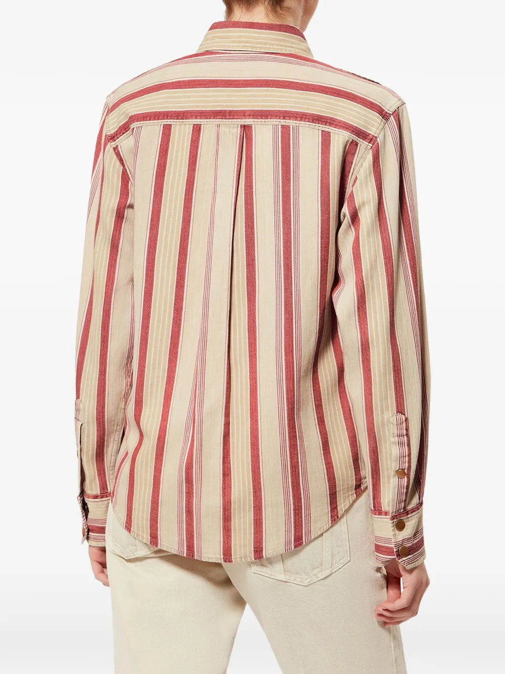 ISABEL MARANT Gelva gestreepte blouse Beige
