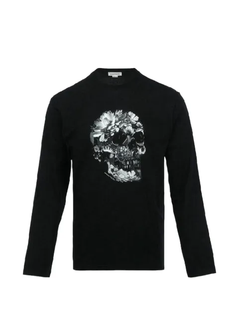 Alexander McQueen Skull floral-print long-sleeve T-shirt