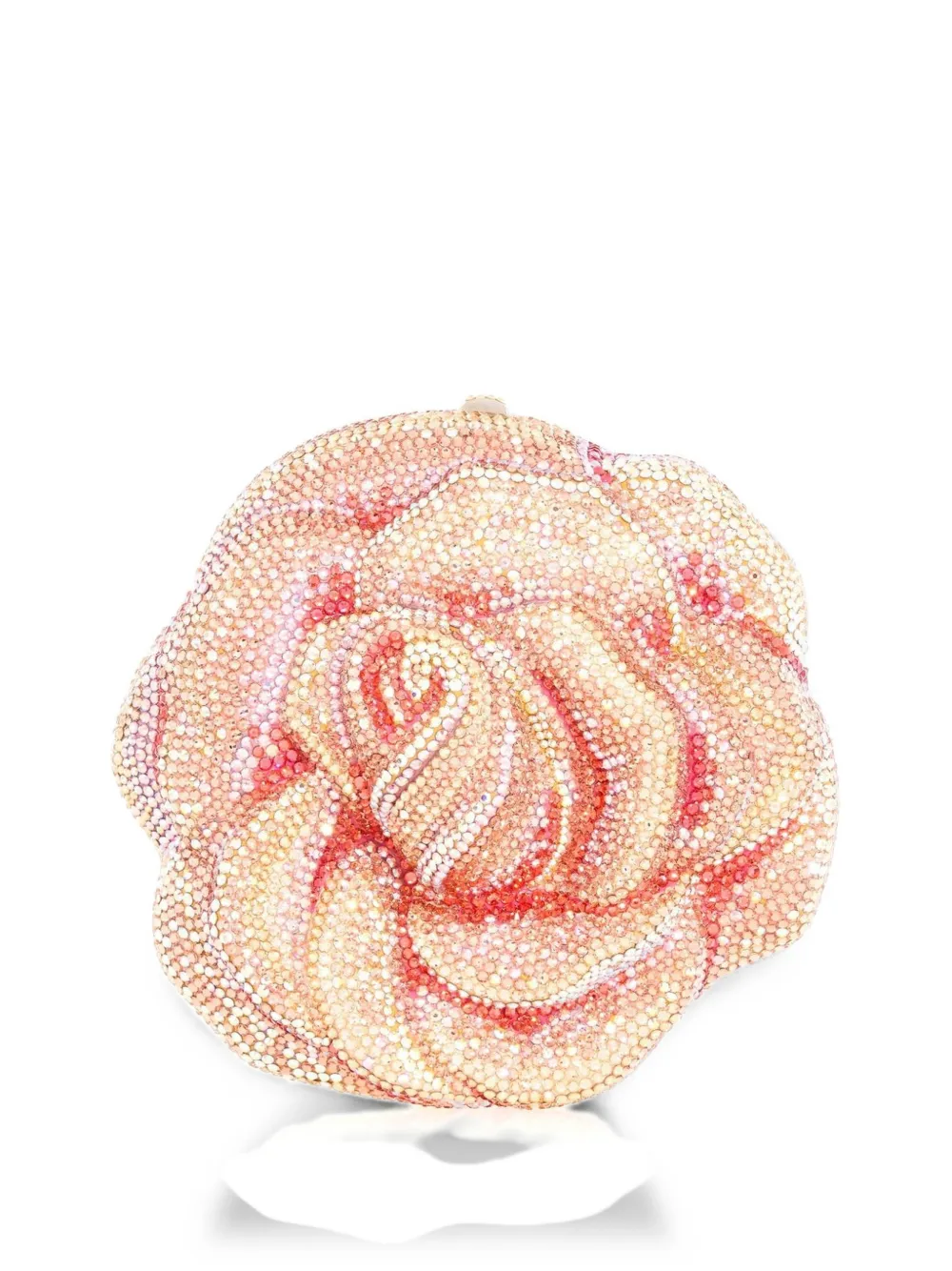 Judith Leiber Rose Apricot crystal-embellished clutch bag - Rosa