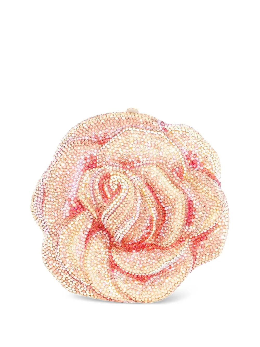 Judith Leiber Rose Apricot crystal-embellished clutch bag - Rosa