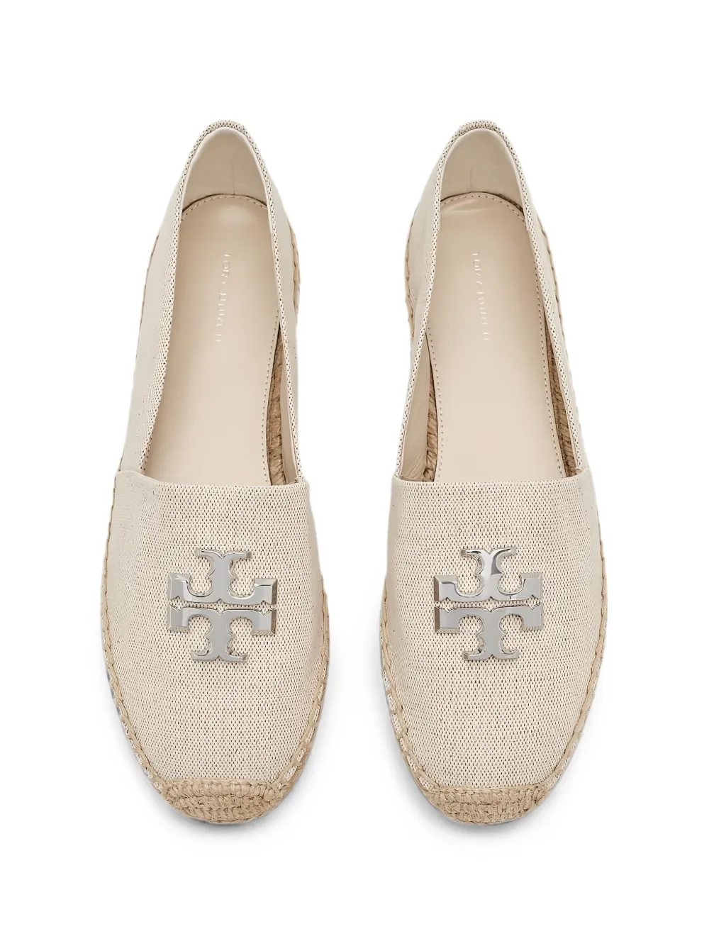 Tory Burch Eleanor logo-plaque espadrilles Beige