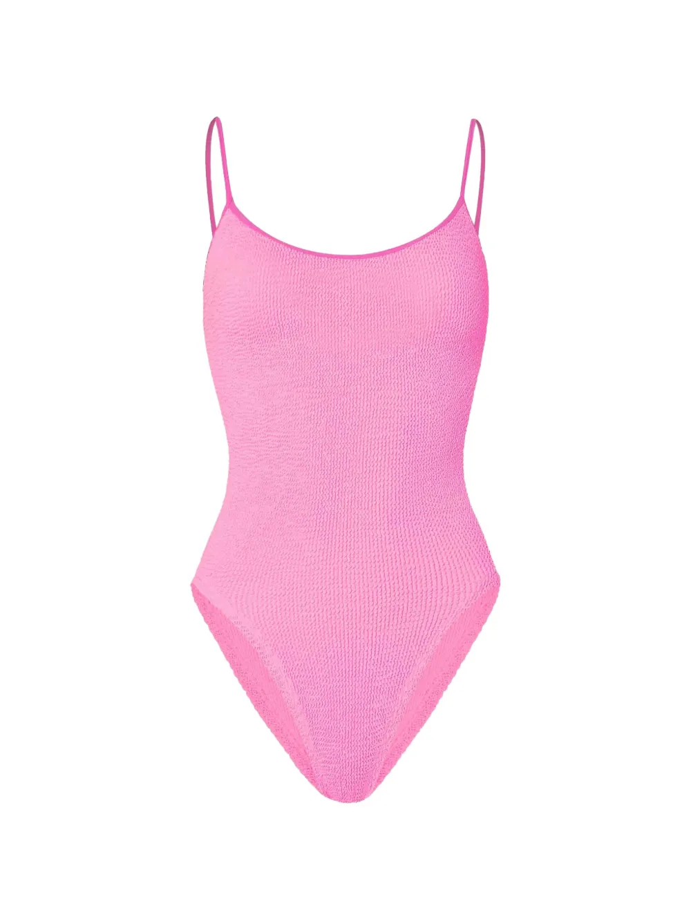 Hunza G Pamela crinkle-effect swimsuit - Rosa