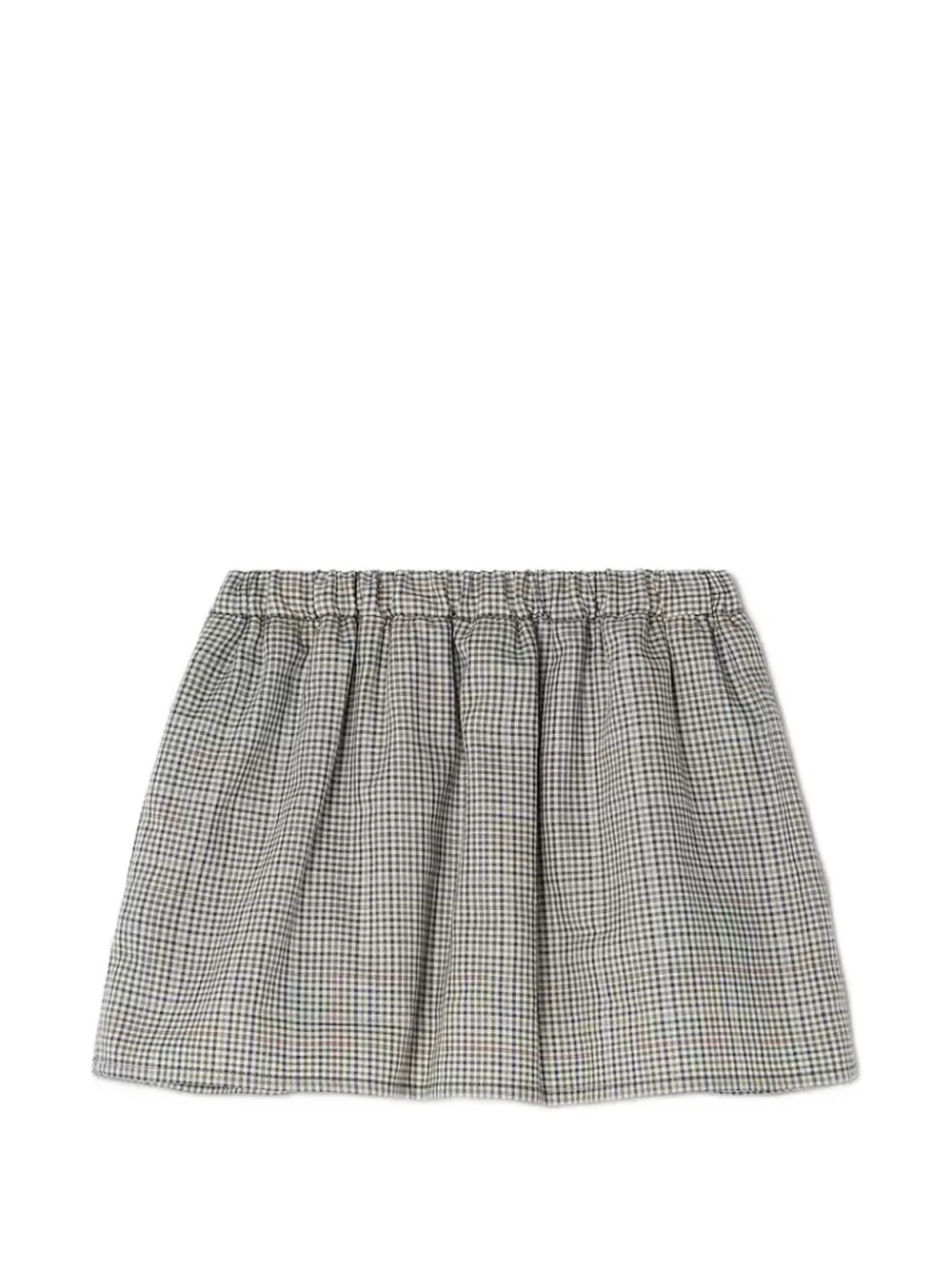 Versace Kids Geruite mini-rok met strik-detail Grijs