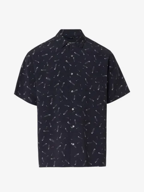 Iceberg button-down short-sleeve printed shirt