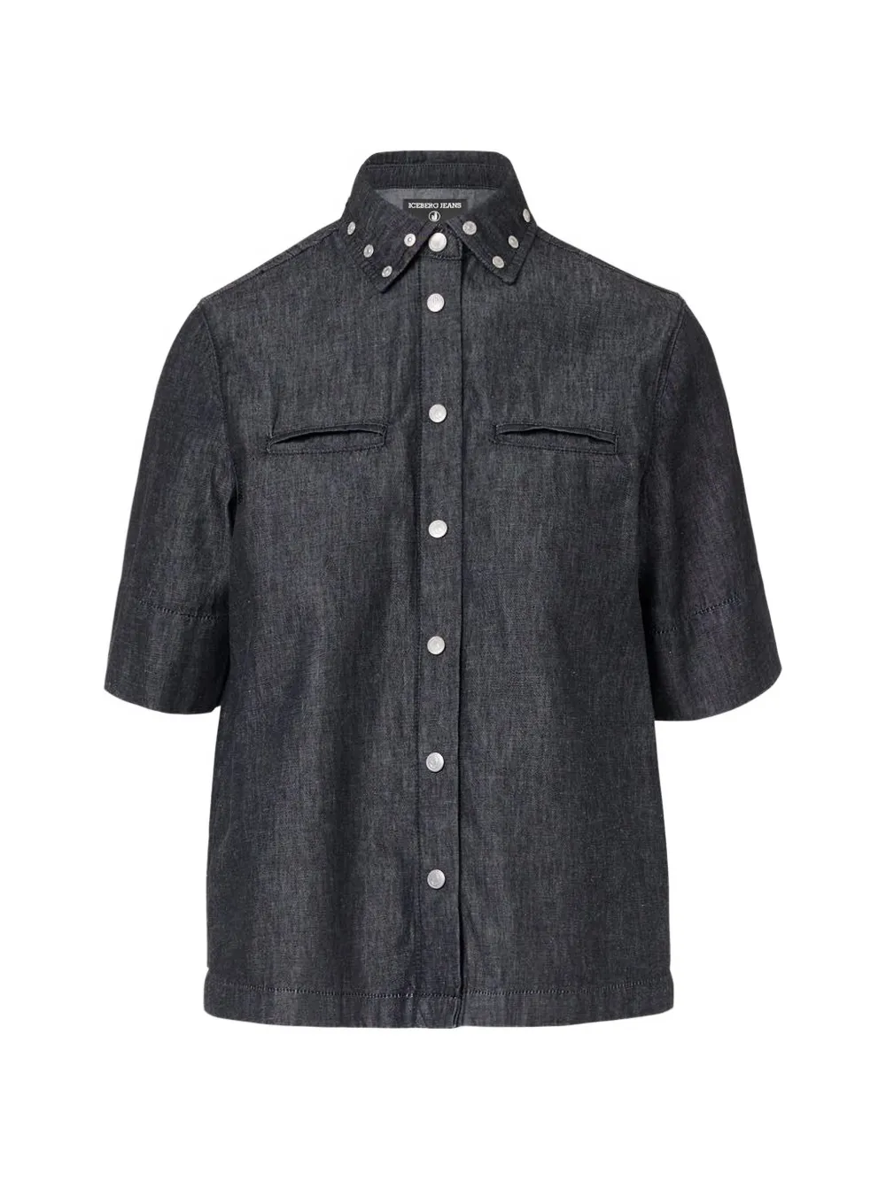 Iceberg studded short-sleeve shirt - Blu