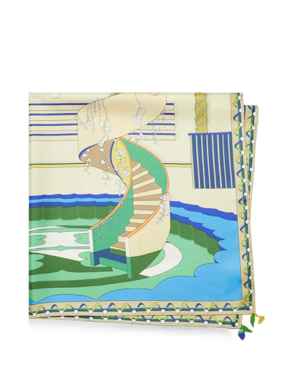 Tory Burch The Pool silk scarf - Toni neutri