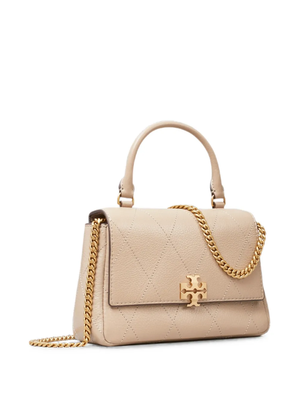 Tory Burch Charlie gewatteerde mini-crossbodytas Beige