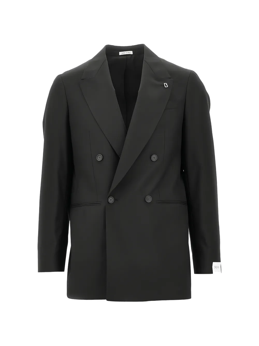 BRERAS MILANO Arezzo double-breasted peak-lapels jacket - Nero