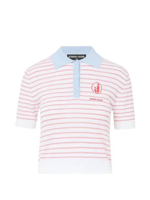 Iceberg playera tipo polo manga corta con rayas estampadas